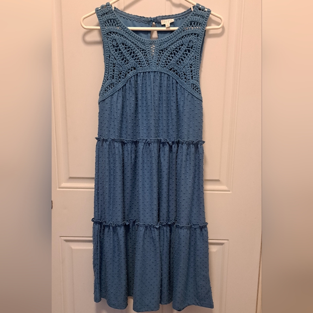 NWT SpenseWomen's Hollow Out Halter Dresses, Casual Sleeveless  A-Line Ruff, SM